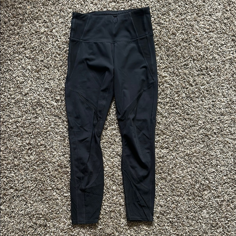 Athleta Black Mesh Performance Leggings